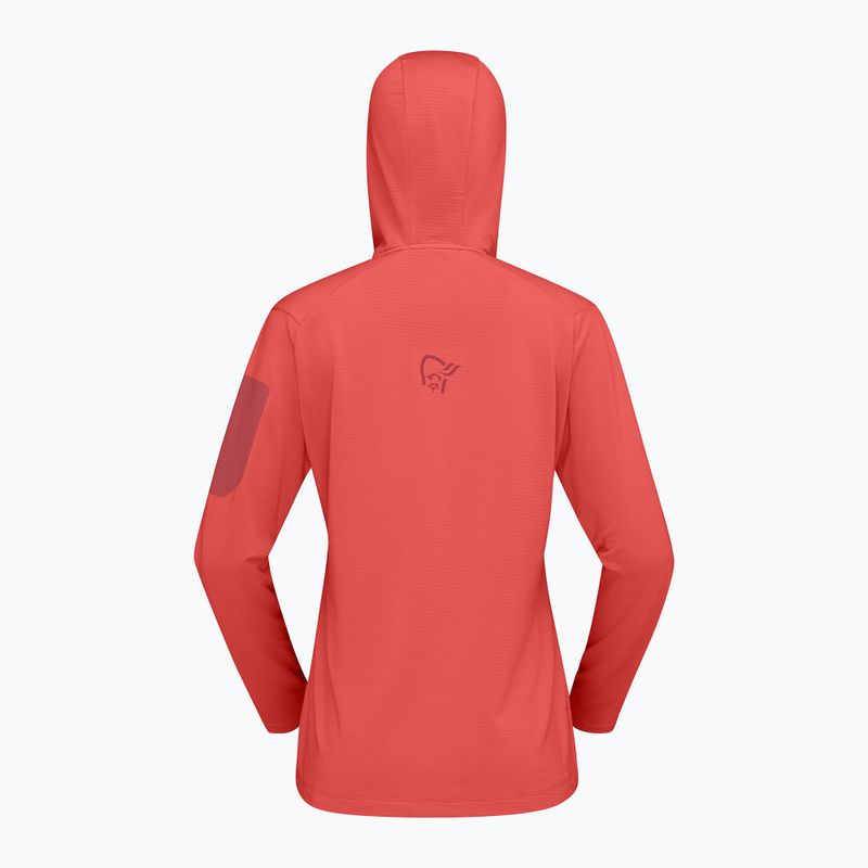 Dámska trekingová mikina NORRONA Falketind Warm1 Hood deep sea coral/baked apple 6