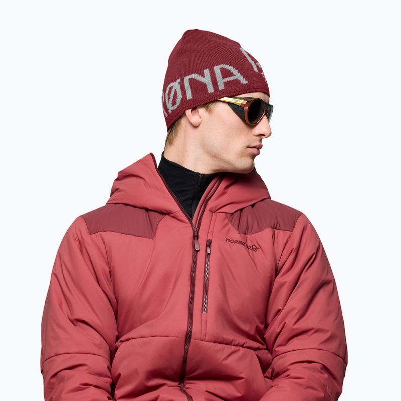 Zimná čiapka NORRONA MerinoUll Logo Beanie port 4