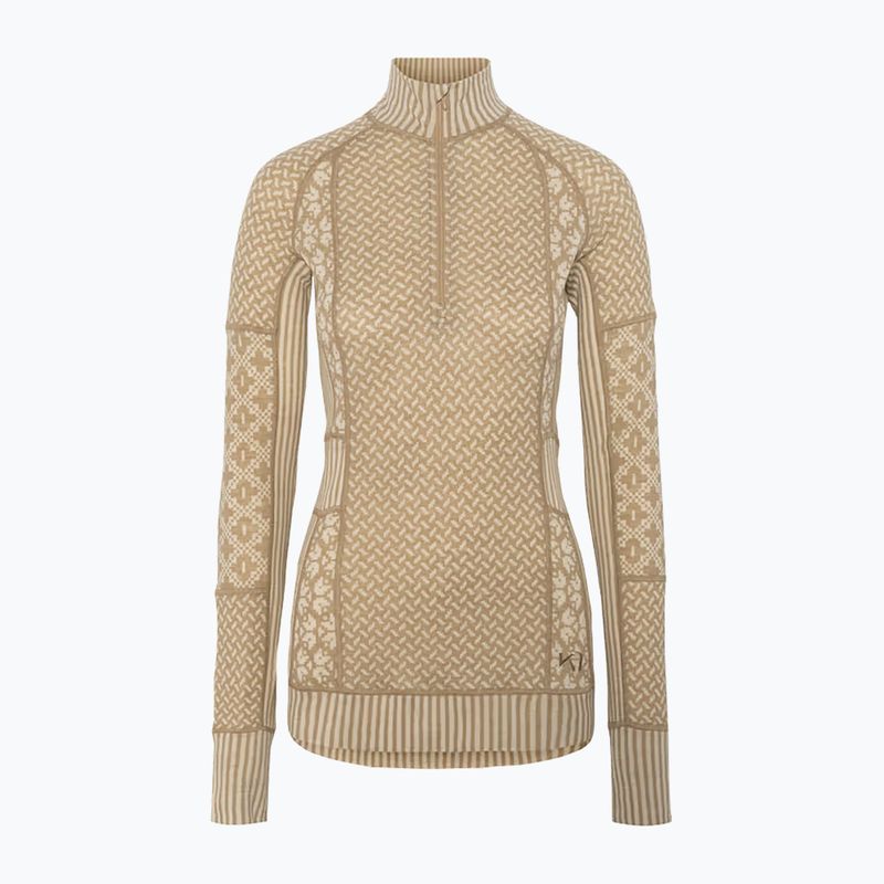 Dámska termo bielizeň KARI TRAA Smekker Half Zip mocha 3