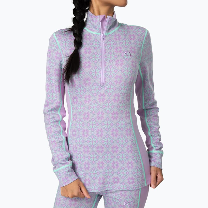 Dámska termo bielizeň KARI TRAA Rose Half Zip lily 4