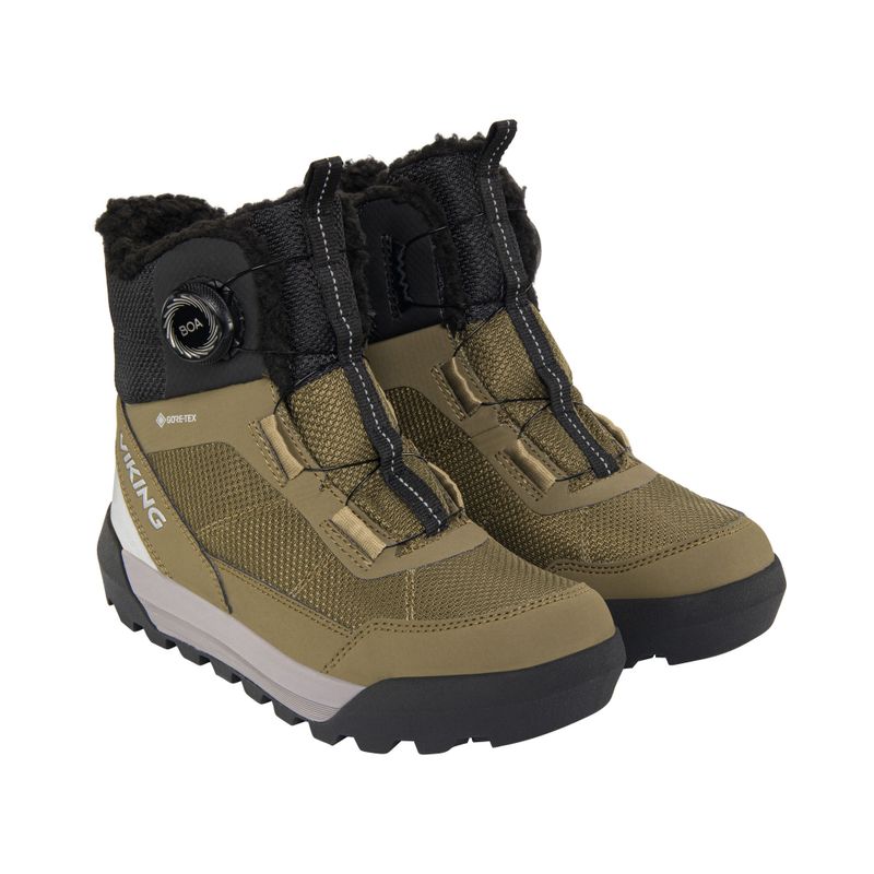 Detské snehule Viking Expower Warm GTX BOA khaki farby 8