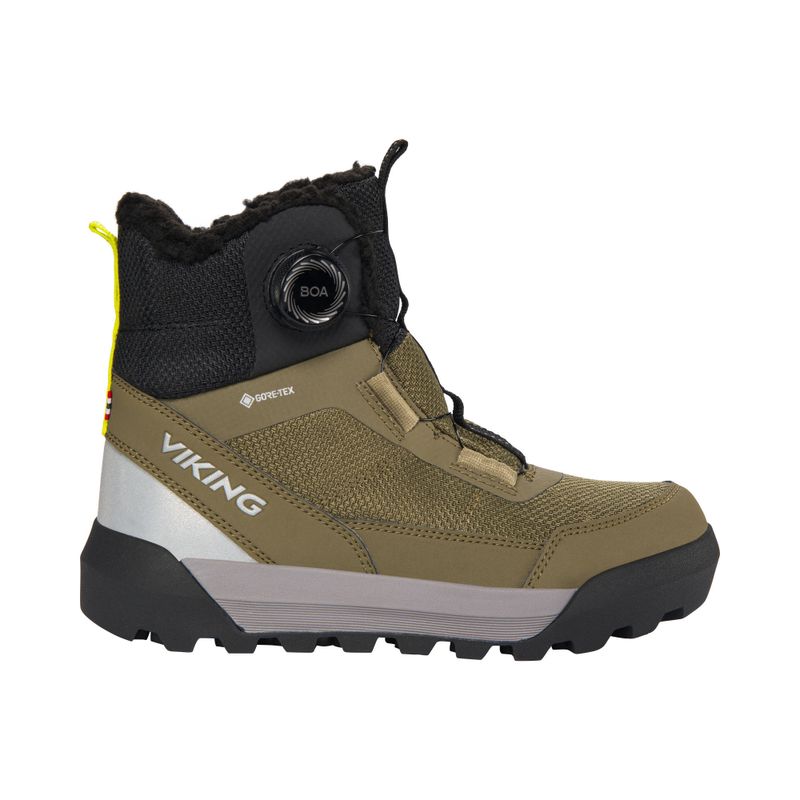 Detské snehule Viking Expower Warm GTX BOA khaki farby 9