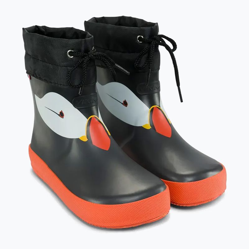 Kaloshe detské Viking Footwear Alv Barefoot Paw Print čierne 10