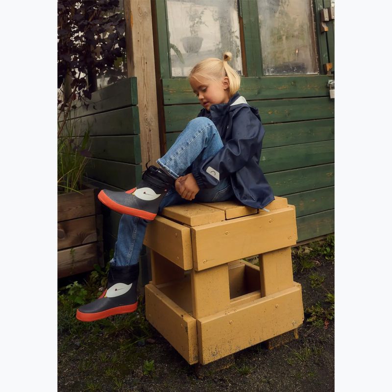 Kaloshe detské Viking Footwear Alv Barefoot Paw Print čierne 14
