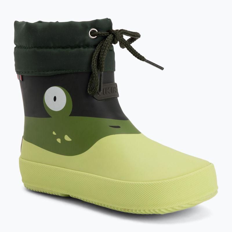Kaloshe detské Viking Footwear Alv Barefoot Paw Print svetlozelená/zelená