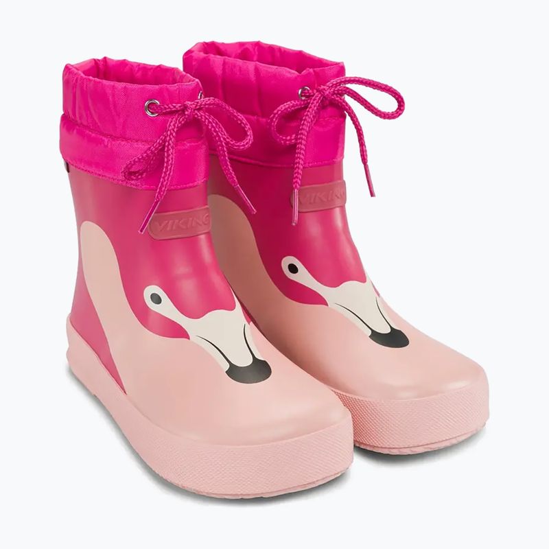 Kaloshe detské Viking Footwear Alv Barefoot Paw Print svetloružová/magenta 10