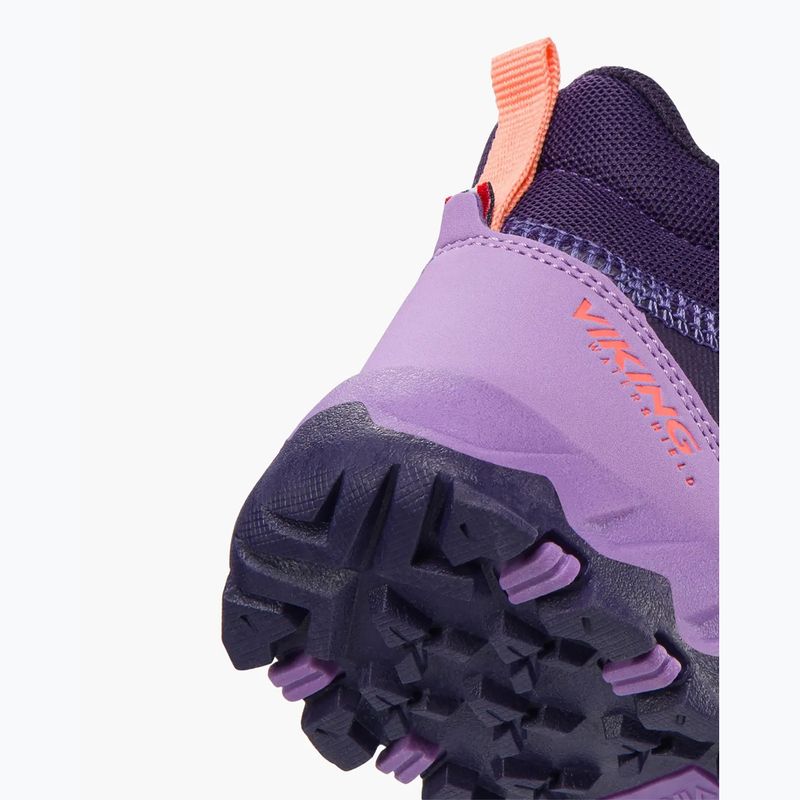 Detské topánky Viking Track Mid 2V Waterproof plum/multi 6