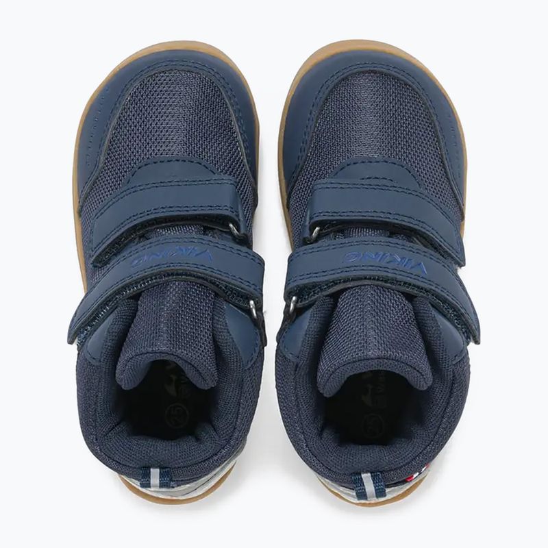 Topánky barefoot detské Viking Footwear Alv Barefoot Mid 2V Waterproof navy 13