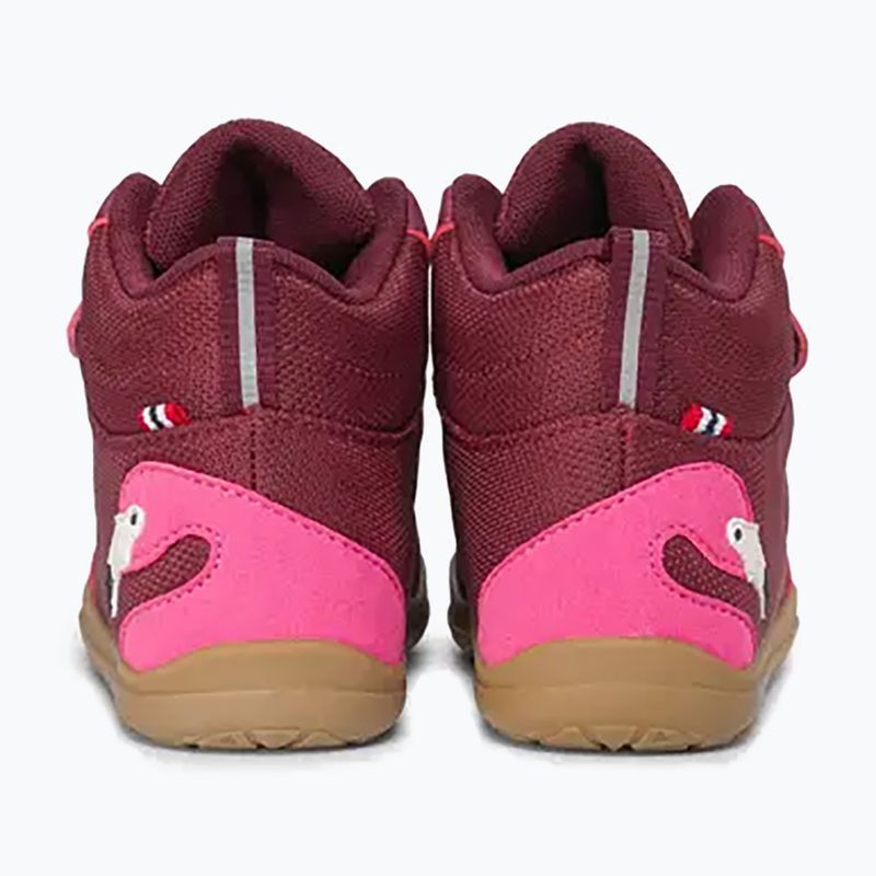 Topánky barefoot detské Viking Footwear Alv Barefoot Mid 2V Waterproof burgundské 11