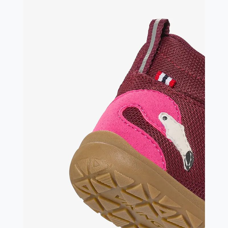 Topánky barefoot detské Viking Footwear Alv Barefoot Mid 2V Waterproof burgundské 14