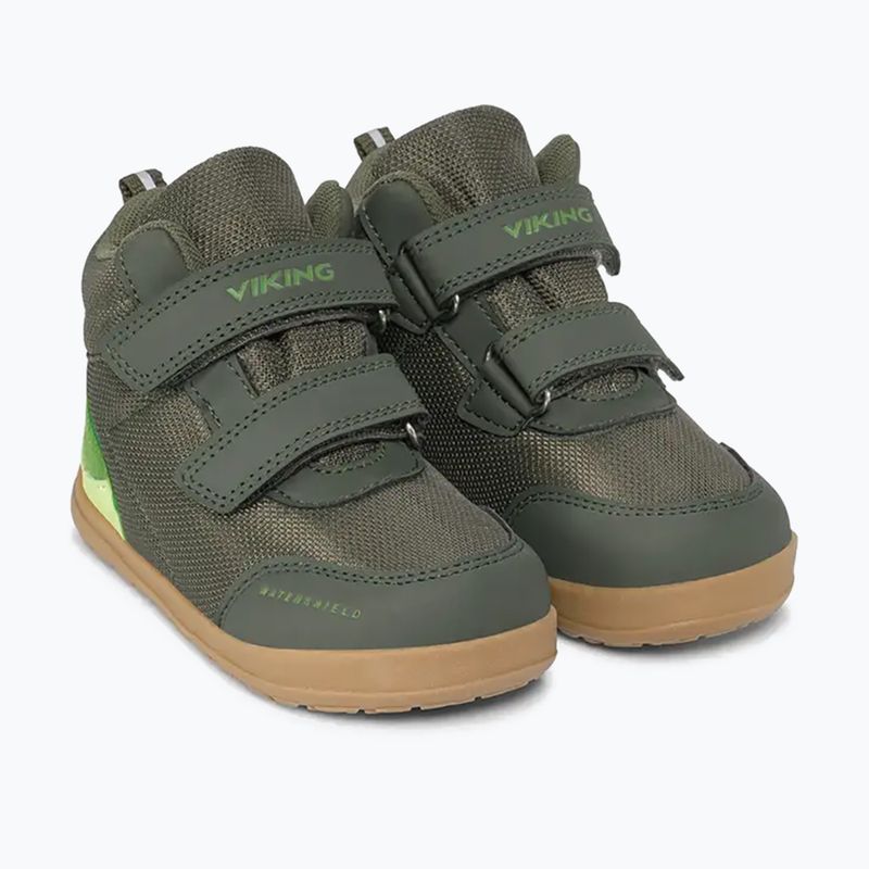 Topánky barefoot detské Viking Footwear Alv Barefoot Mid 2V Waterproof borovicová 10