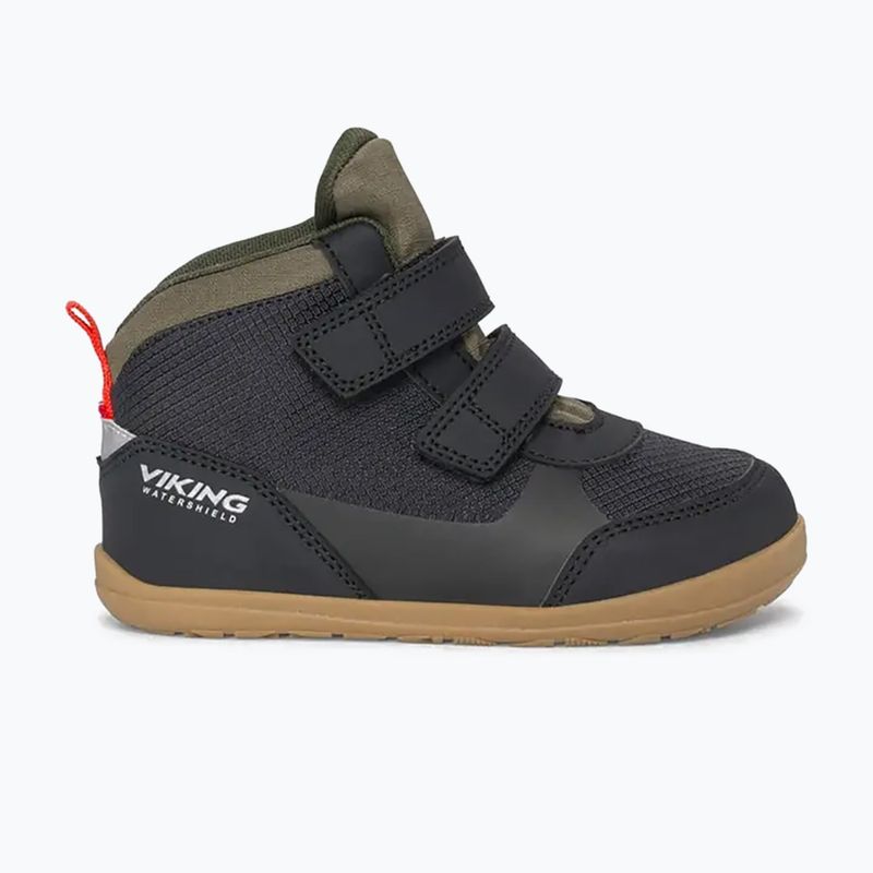 Topánky barefoot detské Viking Footwear Aspen Barefoot Mid 2V Waterproof čierne 8