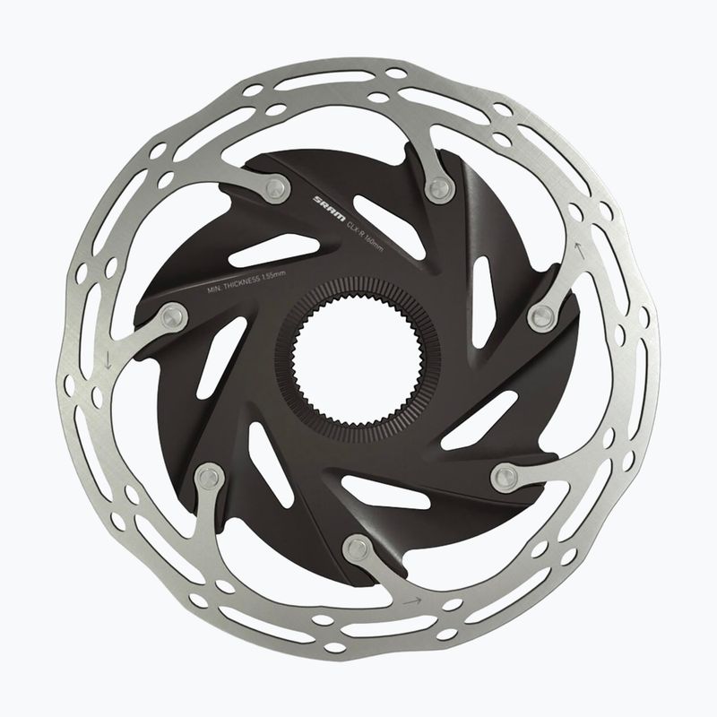 SRAM Rotor CNTRLN XR 2P CL Zaoblený čierno-strieborný brzdový kotúč .518.122.3