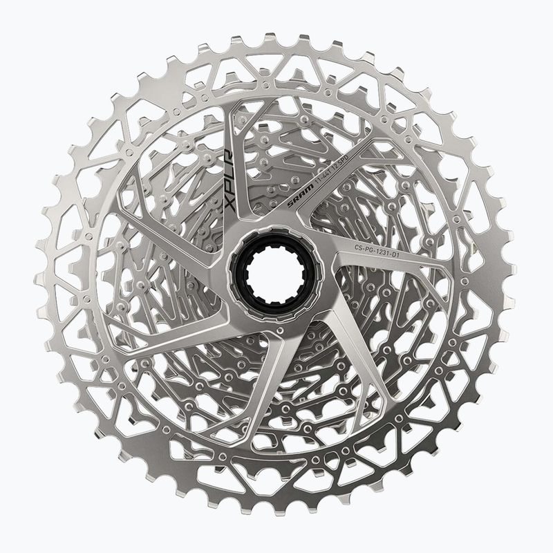 Cyklistická kazeta SRAM AM CS PG 1231 D1 XPLR 12 rz 11-44T silver 2