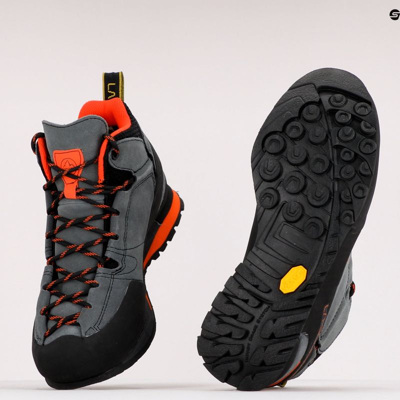 La Sportiva pánska treková obuv Boulder X Mid grey-orange 17E900304 9