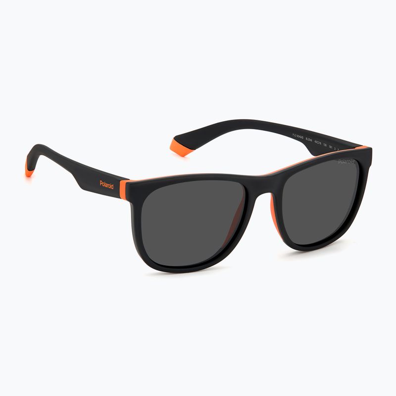 Detské polarizačné slnečné okuliare Polaroid PLD 8049/S black orange/grey