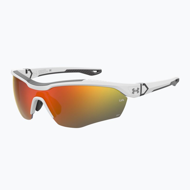 Pánske slnečné okuliare Under Armour Yard Pro matte white/orange multilayer oleophobic 2