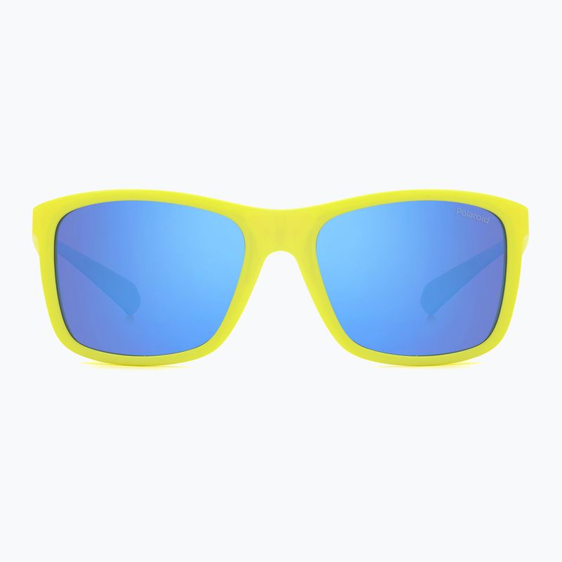 Detské slnečné okuliare Polaroid PLD 8053/S matte yellow azure/blue mirror polarized 3