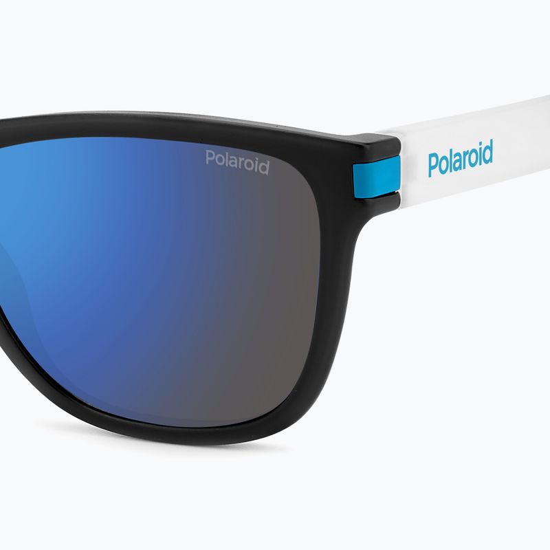 Polaroid PLD 2138/S matné čierne modré/modré zrkadlové polarizačné slnečné okuliare 4