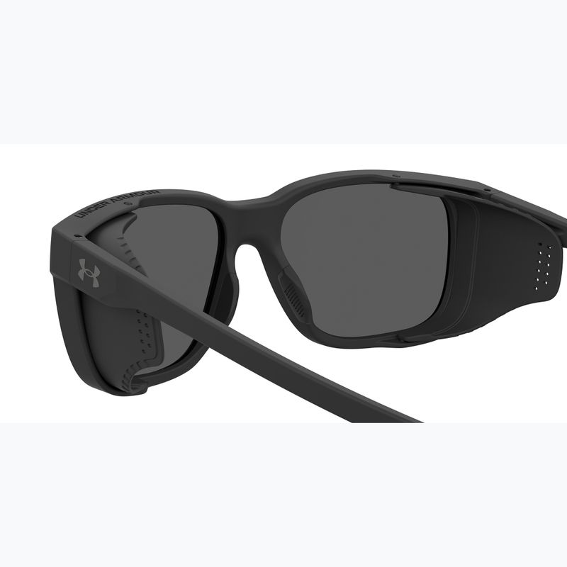 Pánske slnečné okuliare Under Armour Glacial matte black/grey blue mirror silver polarized o 6