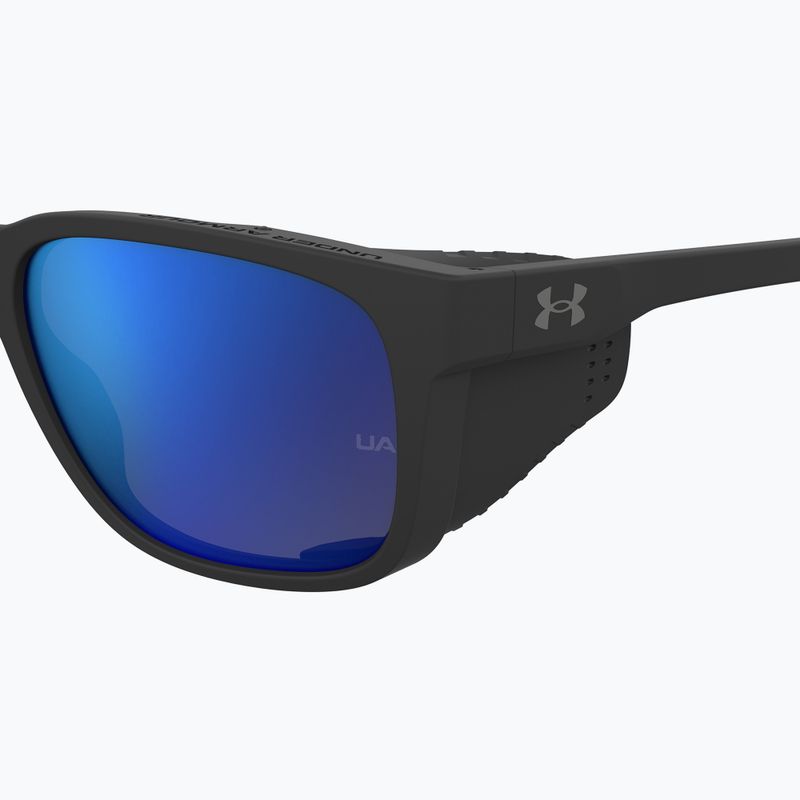 Pánske slnečné okuliare Under Armour Glacial matte black/grey blue mirror silver polarized o 7