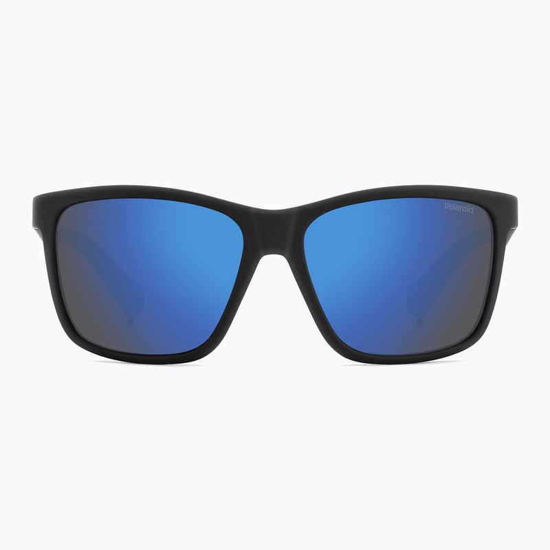 Detské slnečné okuliare Polaroid PLD 8057/S matte black/blue mirror polarized 3
