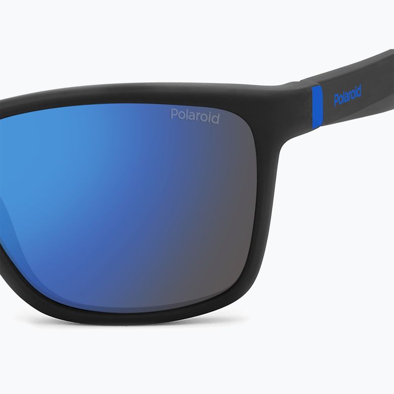Detské slnečné okuliare Polaroid PLD 8057/S matte black/blue mirror polarized 5