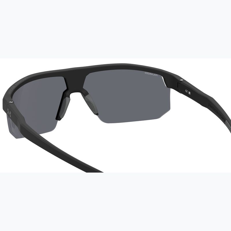 Under Armour Driven/G S3 matné čierne sivé/šedé polarizačné pánske slnečné okuliare 6