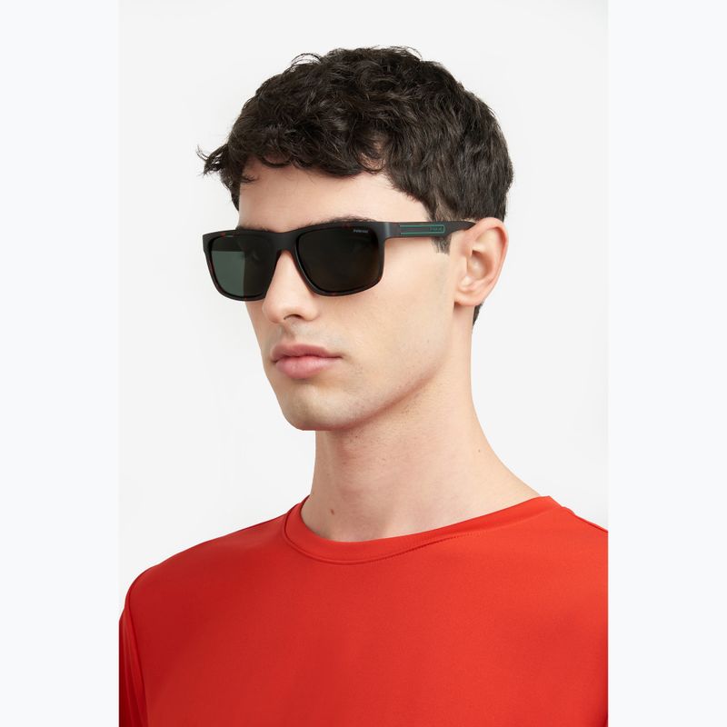 Pánske slnečné okuliare Polaroid PLD 2157/S matte brown havana/green polarized 7