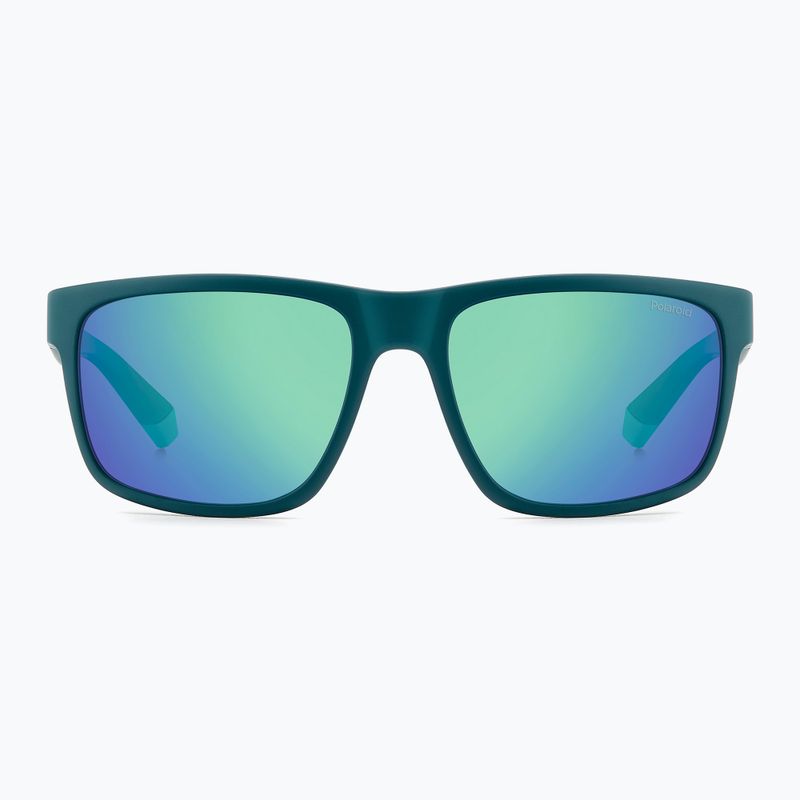 Pánske slnečné okuliare Polaroid PLD 2157/S matte teal/greygreen mirror polarized 3