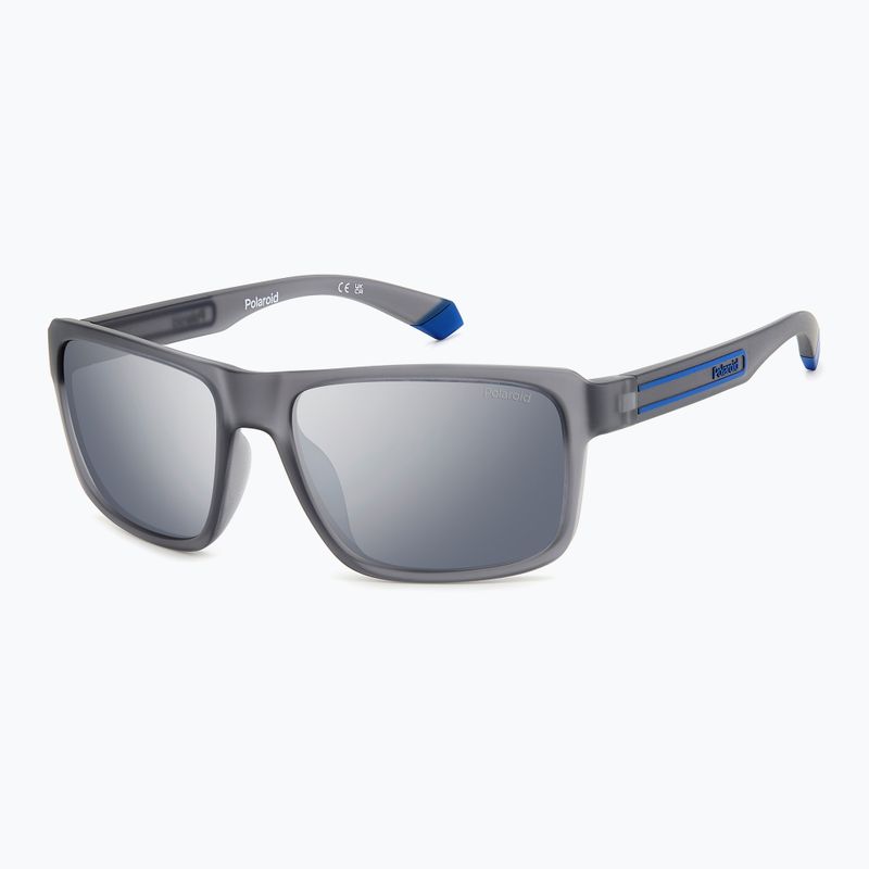 Pánske slnečné okuliare Polaroid PLD 2158/S matte grey/grey silver mirror polarized 2