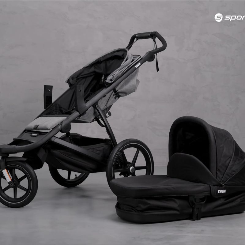 Kočík na behanie Thule Urban Glide 2 + prenosná postieľka sivá 10101965 15