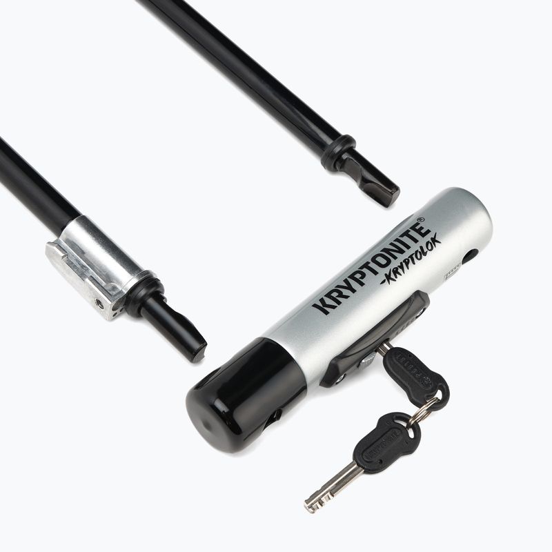 Zámok na bicykel Kryptonite Kryptolok Standard U-Lock + kábel Kryptoflex čierna/sivá 3