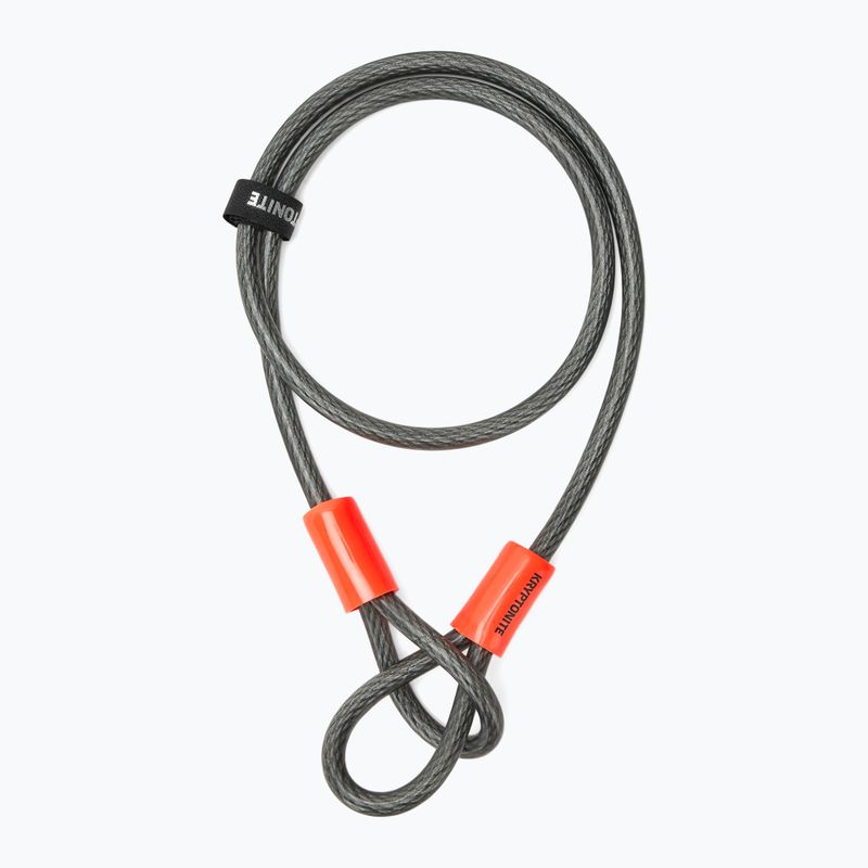 Zámok na bicykel Kryptonite Kryptolok Standard U-Lock + kábel Kryptoflex čierna/sivá 4