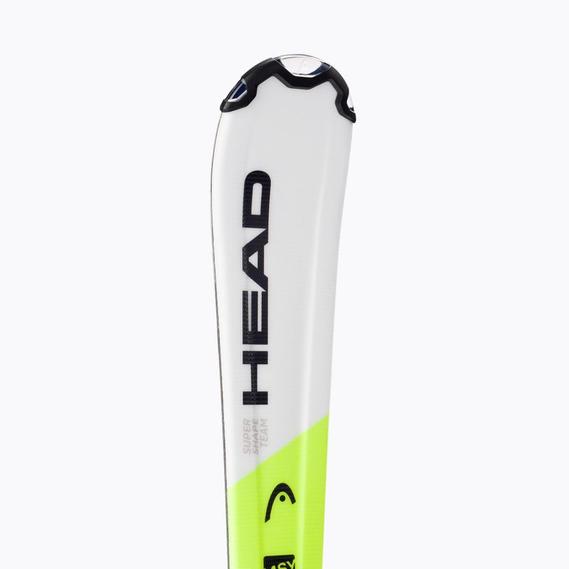 Detské zjazdové lyže HEAD Supershape Team Easy Jrs + Jrs 4.5 white/yellow 314201/100863 8