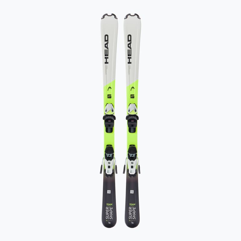 Detské zjazdové lyže HEAD Supershape Team Easy Jrs + Jrs 7.5 white/black/yellow 314201/100862