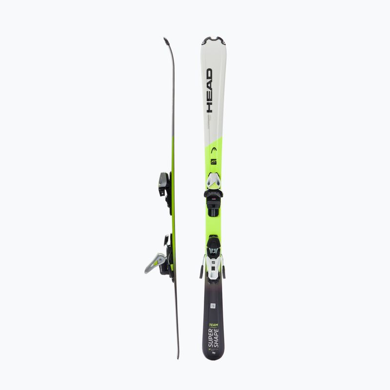 Detské zjazdové lyže HEAD Supershape Team Easy Jrs + Jrs 7.5 white/black/yellow 314201/100862 2