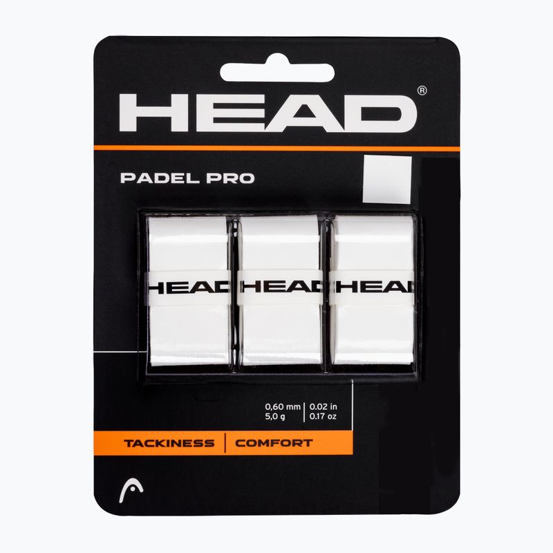 Omotávky na rakety HEAD Padel Pro 3 ks biele.