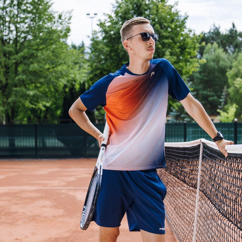Pánske tenisové tričko HEAD Perf navy blue and white 811272 7