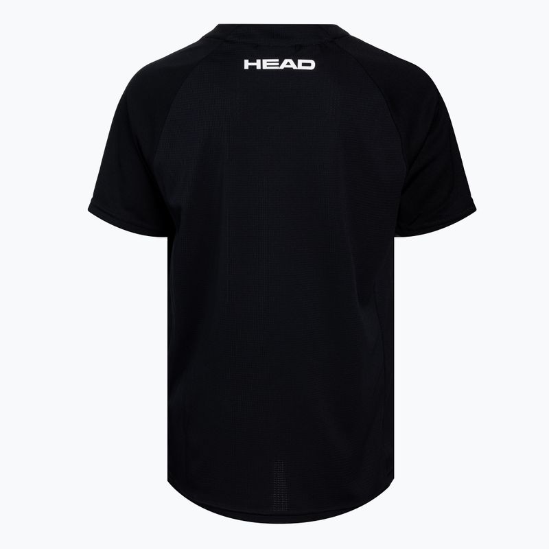 Detské tenisové tričko HEAD Topspin čierno-oranžové 816062 2
