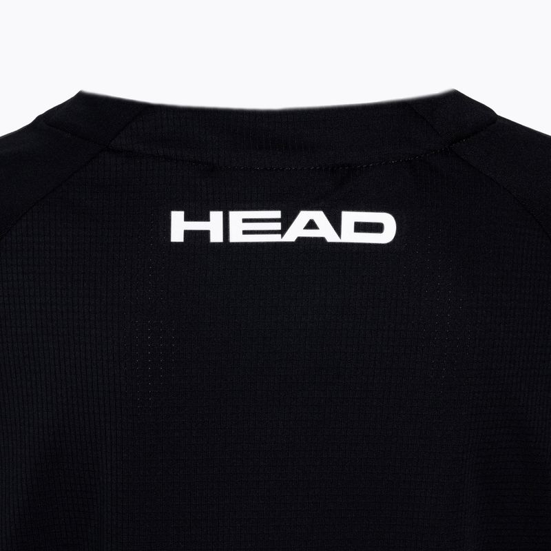 Detské tenisové tričko HEAD Topspin čierno-oranžové 816062 4
