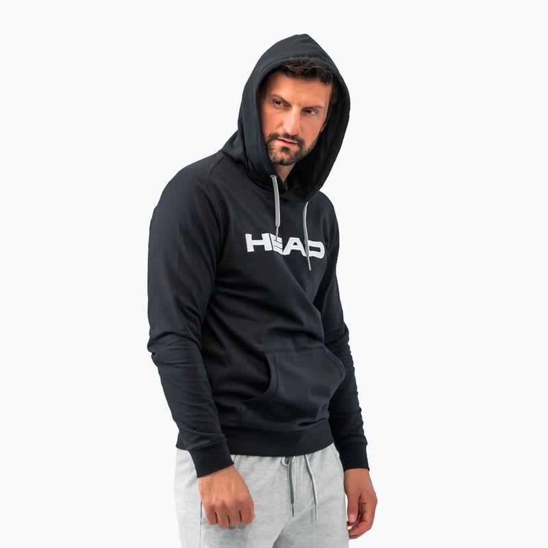 Pánska tenisová mikina HEAD Club Byron Hoodie black 811449BK