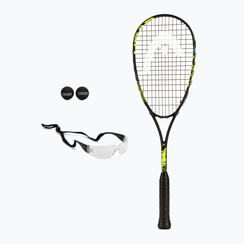 Squashový set HEAD Spark Elite Pack čierny 214110