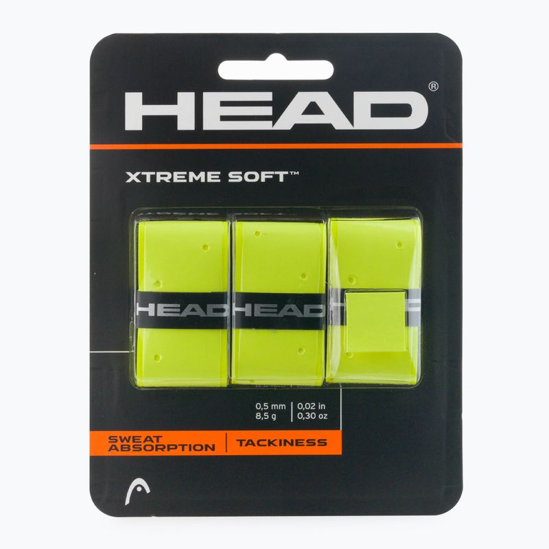 HEAD Xtremesoft Grip Tenisová raketa Overwrap 3 ks žltá 285104