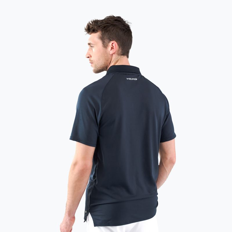 Pánske tenisové tričko HEAD Performance Polo, námornícka modrá 811403NV 2