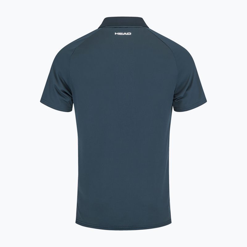 Pánske tenisové tričko HEAD Performance Polo white and navy blue 811403NVXPM 2