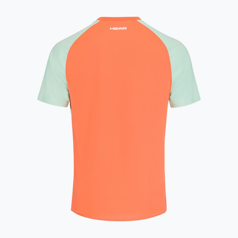 Pánske tenisové tričko HEAD Topspin green/orange 811453PAXV 2