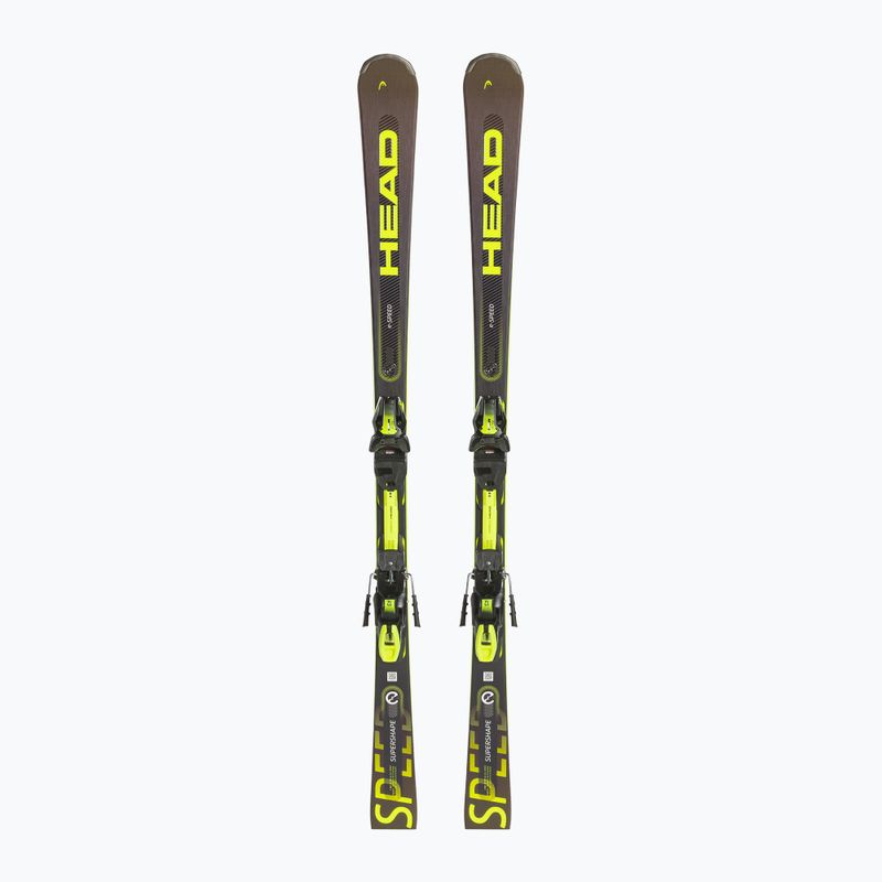 Zjazdové lyže HEAD Supershape e-Speed SW SF-PR + PRD 12 black/neon yellow