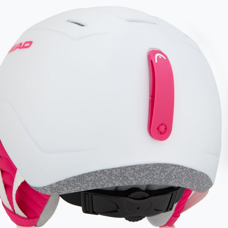 Detská lyžiarska prilba HEAD Maja Visor white/silver red 8