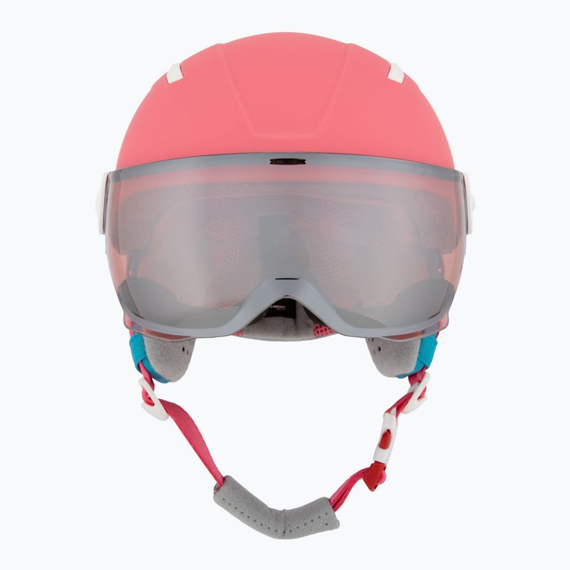 Detská lyžiarska prilba HEAD Maja Visor pink/blue/silver red 2